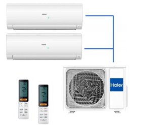 Мульти сплит система Haier Flexis Super Match 2 Х AS25S2SF2FA-W / 2U50S2SM1FA на 2 комнаты 25+25 м2